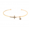 Bracciale oro rosa diamanti brown