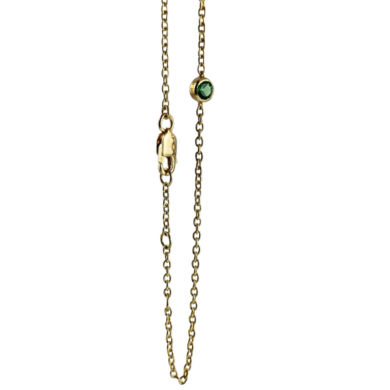 Bracciale punto luce in oro con tsavorite