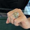 Anello con quarzo rutilato e diamanti