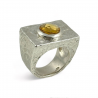 Anello in bronzo con cubic zirconia