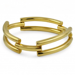 Bracciale in oro giallo con maglia tubolare