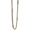 Lunga collana chain in argento dorato