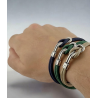 Bracciale Roreef in corda nautica con nodo in argento