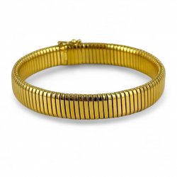 Bracciale tubogas in oro giallo