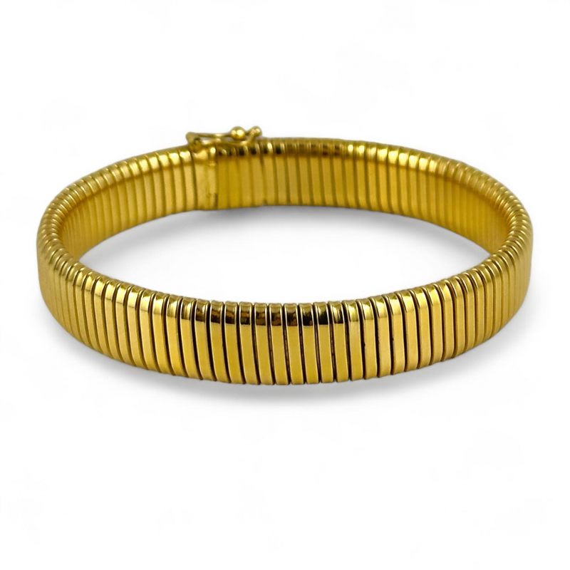 Bracciale tubogas in oro giallo