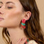 Shine Earrings - Precious Red