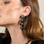Black Leopard Earrings - Precious Red