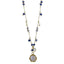 Collana donna in argento dorato con zaffiri blu - Ishwara