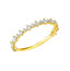 Ring with alternating pink brilliant-cut diamonds - Herzel jewelry