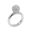 Anello Donna Argento 925 con Boule di Zirconi Bianchi – Herzel Fashion 