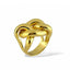 Anello Groumette in argento dorato - Herzel Fashion