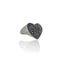 Anello  cuore diamanti neri - Herzel Gioielli