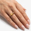 Anello in Oro Giallo 9 Carati con Quarzo Citrino Taglio Baguette - Herzel Gioielli