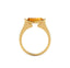 Anello in Oro Giallo 9 Carati con Quarzo Citrino Taglio Baguette - Herzel Gioielli