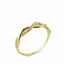 Anello intreccio in oro giallo con diamanti - Herzel Gioielli