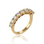 Anello veretta sette diamanti in oro rosa - Herzel Gioielli
