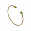Bangle in argento rosa con peridoti -Ishwara