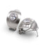 Orecchini a Boccola in Argento con Zirconi Ovali – Herzel Fashion