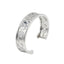 Bracciale Bangle in Argento 925 con Trama Forata – Herzel Fashion