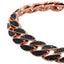 Bracciale Maglia Groumette in Argento Rosa con Zirconi Neri - Herzel Fashion