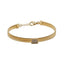 Bracciale Semirigido in Argento Dorato con Zirconi – Herzel Fashion