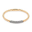 Bracciale Tubolare in Argento Dorato con Zirconi Bianchi – Herzel Fashion