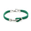 Bracciale Uomo con Nodo in argento e corda nautica verde - Valentino Di Leonardo 