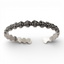 Bracciale bangle con teschi in argento - Herzel Fashion