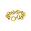 Bracciale donna ad anelli in argento dorato - Herzel Fashion