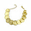 Bracciale in argento dorato con monete satinate - Herzel Fashion