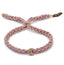 Bracciale in seta rosa e argento rosa intrecciati - Patrizia Farinola