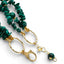 Collana Artigianale in argento dorato con Malachite e Corallo Naturale – Herzel Fashion