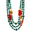 Collana Artigianale in argento dorato con Malachite e Corallo Naturale – Herzel Fashion