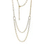 Collana Doppio Giro in Argento Rosa con Zirconi Bianchi – Herzel Fashion