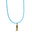 Collana Girocollo con pesciolino e Cristalli turchese – Herzel Fashion