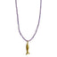 Collana Girocollo con pesciolino e Cristalli viola – Herzel Fashion