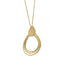 Collana Herzel Fashion in Argento Dorato con Pendente a Goccia Satinato e Lucido
