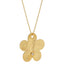 Collana Oro Giallo 18K con Pendente Fiore e Punto Luce – Herzel Gioielli