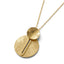 Collana Pendente Doppio Ovale in Argento Dorato Satinato – Herzel Fashion
