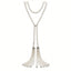 Collana Sautoir in Perle Degradé e Argento - Herzel Fashion
