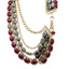 Collana Multifilo in Argento Dorato, Corniola e Agata Muschiata – Herzel Fashion