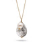 Collana in Argento Dorato con Pendente Goccia in Pietra Naturale e Perla Coltivata – Herzel Fashion

