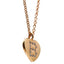 Collana in Oro Rosa con Ciondolo a Cuore e Lettera B in Diamanti – Herzel Gioielli
