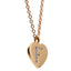 Collana in Oro Rosa con Ciondolo a Cuore e Lettera F in Diamanti – Herzel Gioielli
