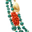 Collana Artigianale in argento dorato con Malachite e Corallo Naturale – Herzel Fashion