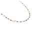 Collana lunga in argento, perle e zirconia arancio - Dago Jewels