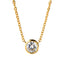 Girocollo in oro giallo con diamante punto luce - Herzel Gioielli