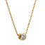 Girocollo in oro giallo con diamante punto luce - Herzel Gioielli