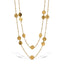 Laccio Lungo in Argento Dorato con Elementi Tondi Satinati e Lisci – Herzel Fashion
