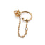 Mono orecchino in oro rosa 18 kt con cerchietto, catena e diamante – Herzel Gioielli